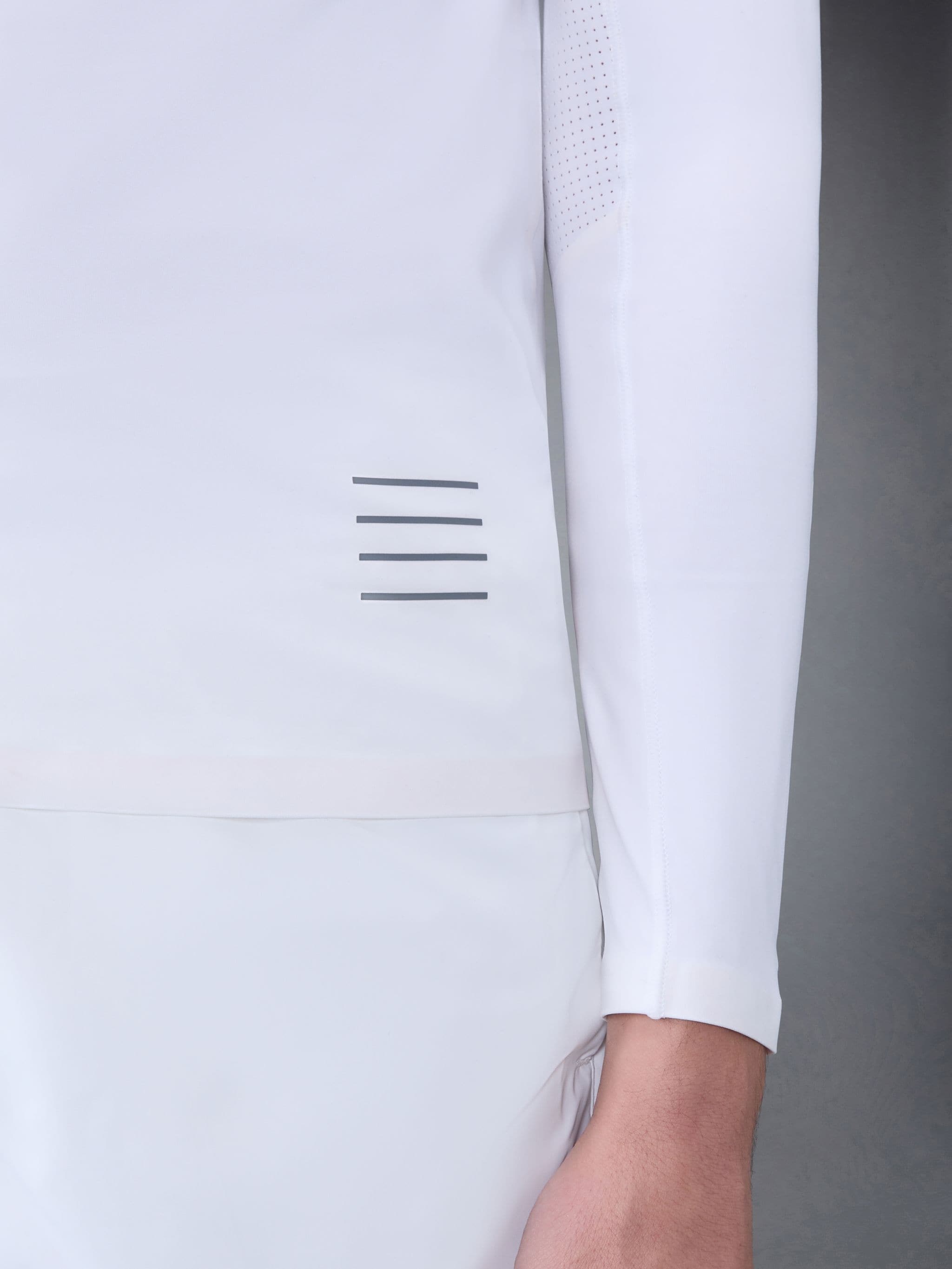 Lightweight Interlock 4-Bar Long Sleeve Compression Tee - 6