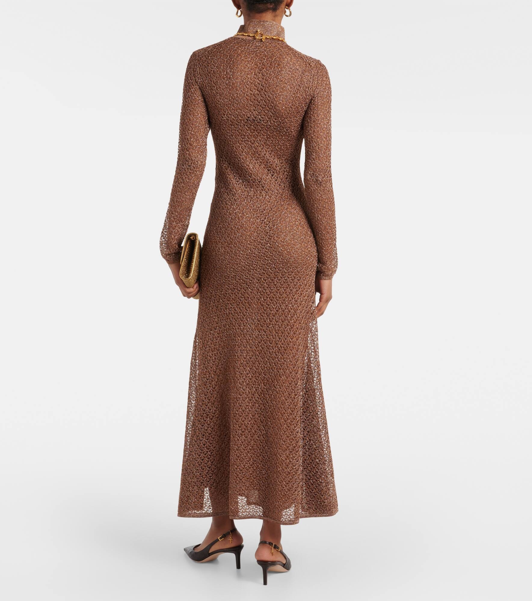 Open-knit Lurex® maxi dress - 3