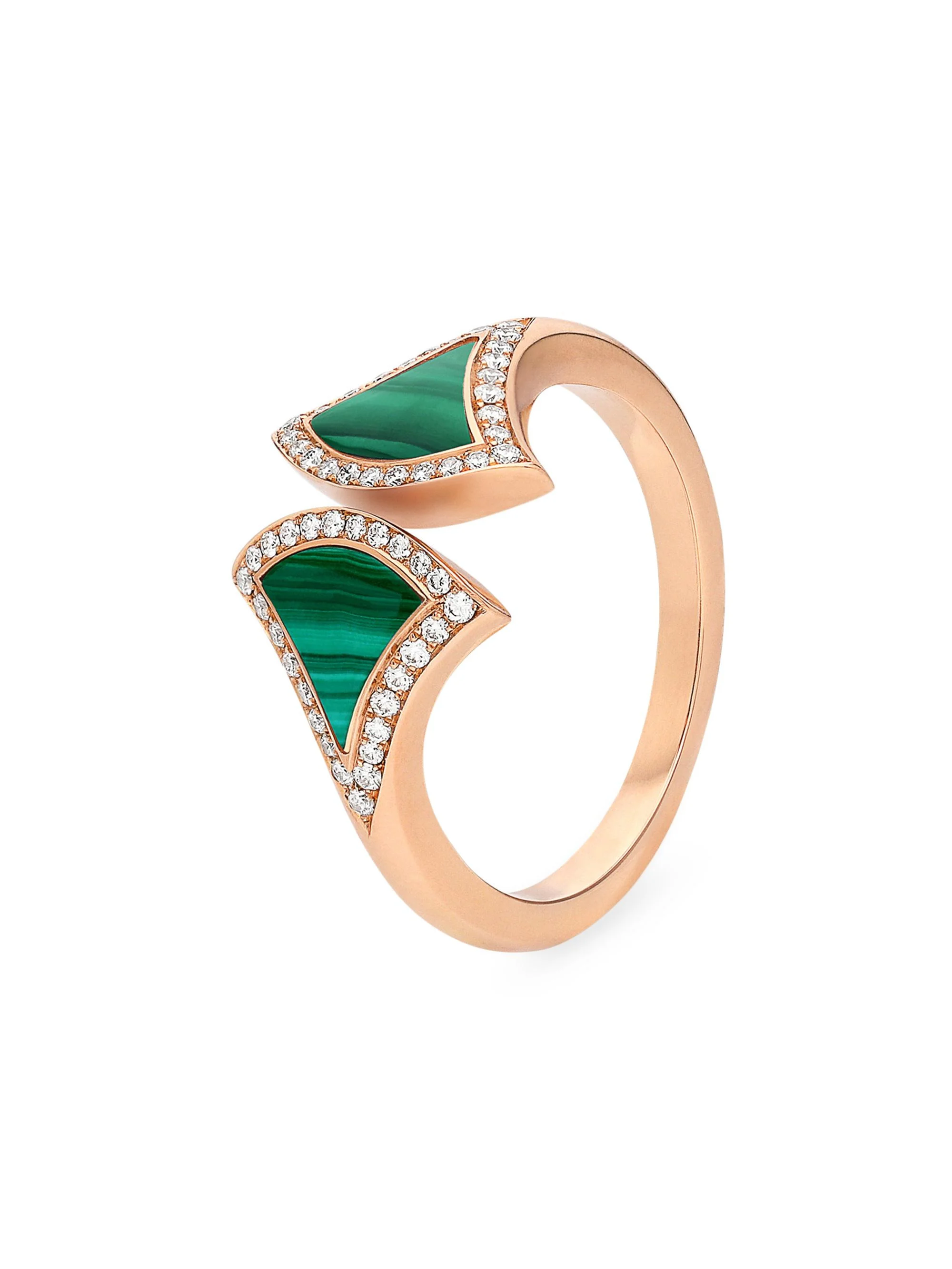 Women's Divas' Dream 18K Rose Gold, Malachite, & Diamond Ring - Malachite - 1