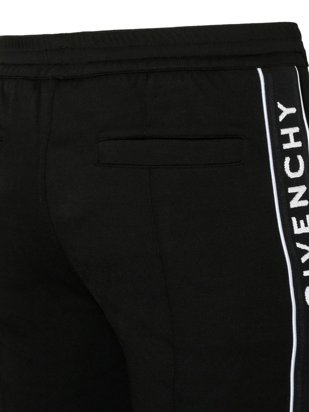 logo tape track pants - 4