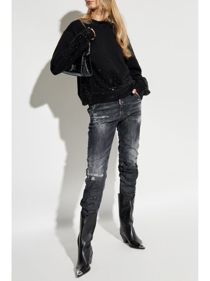 DSQUARED2 rhinestone-embellished sweatshirt outlook