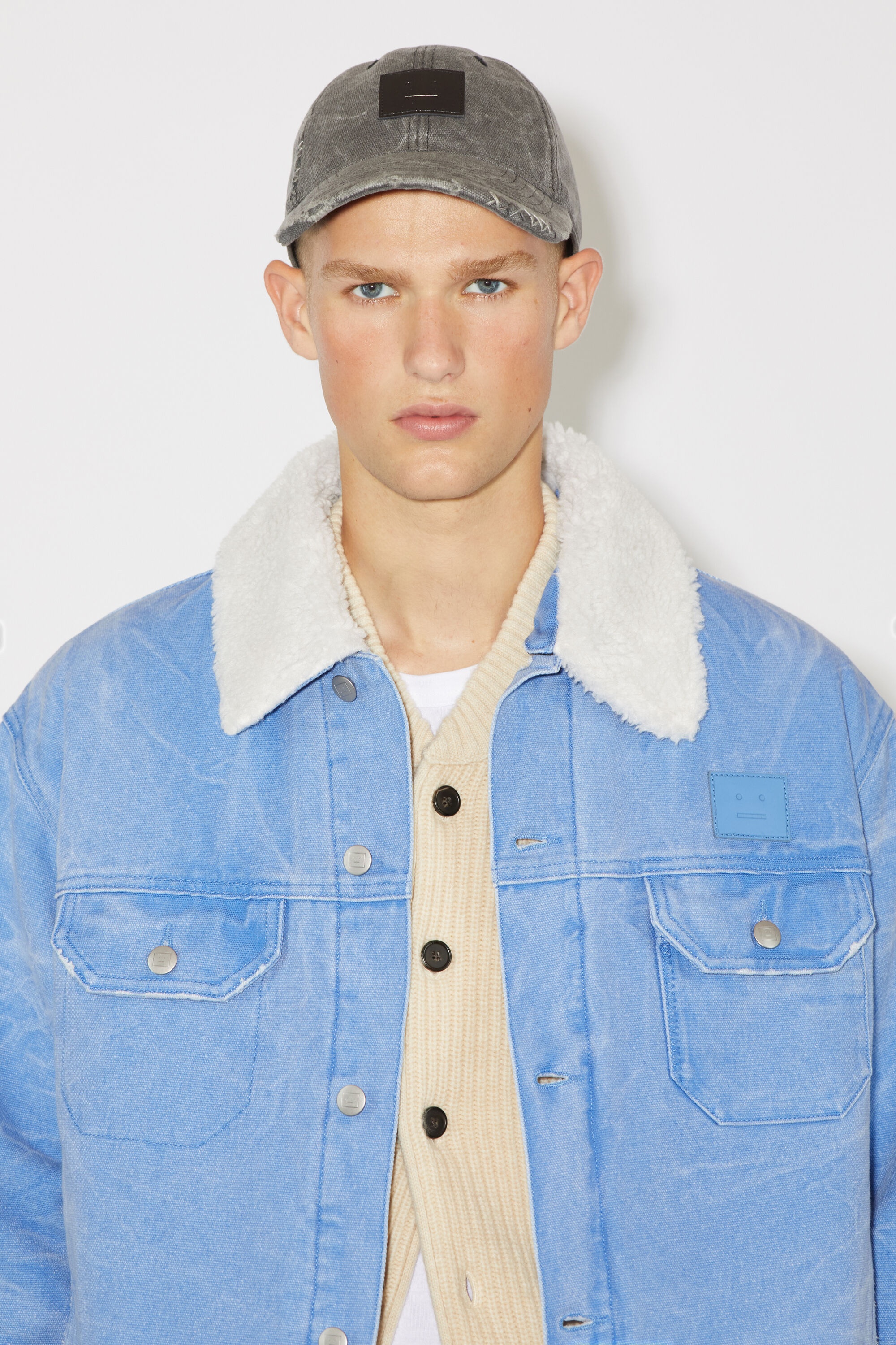 Padded denim jacket - Powder blue - 6