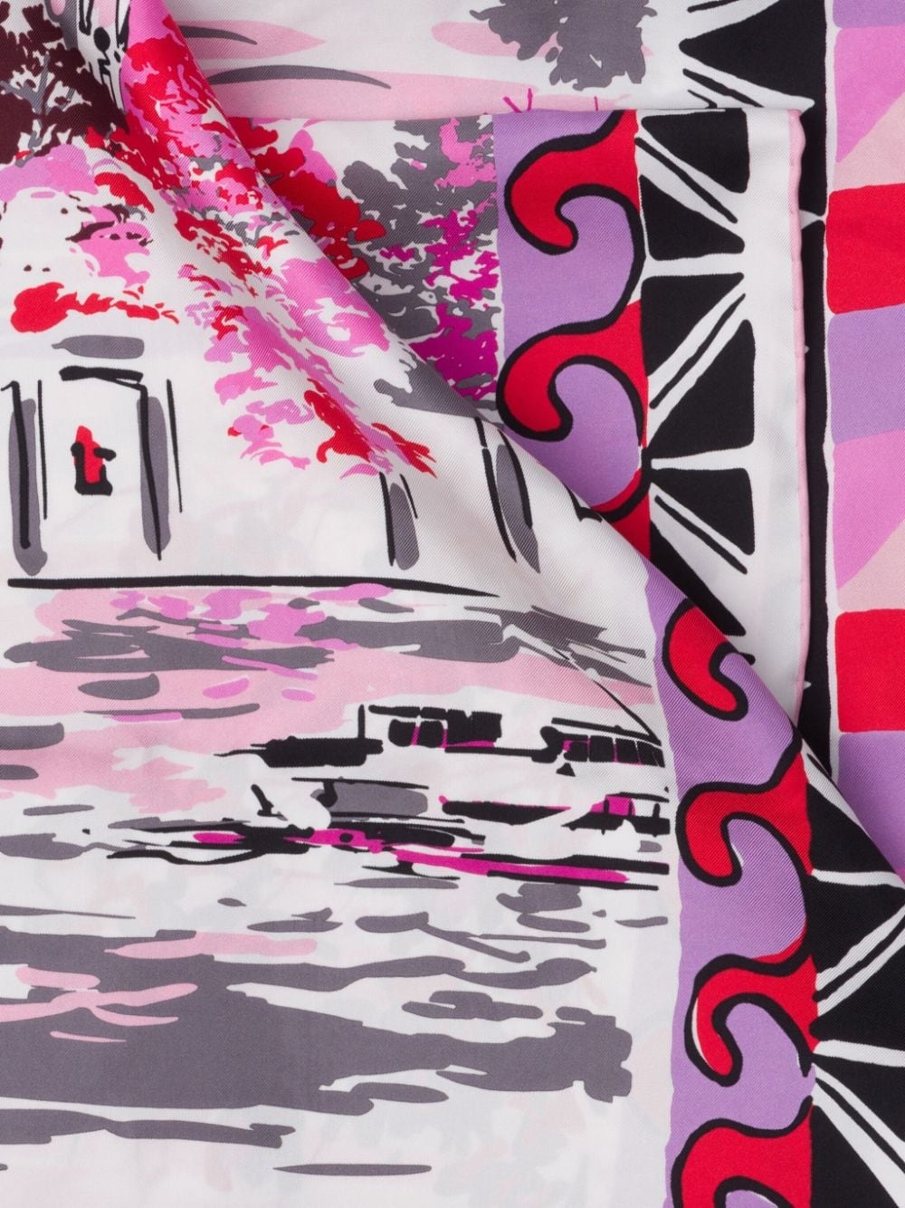 Pittoresque Paris-print silk scarf - 3
