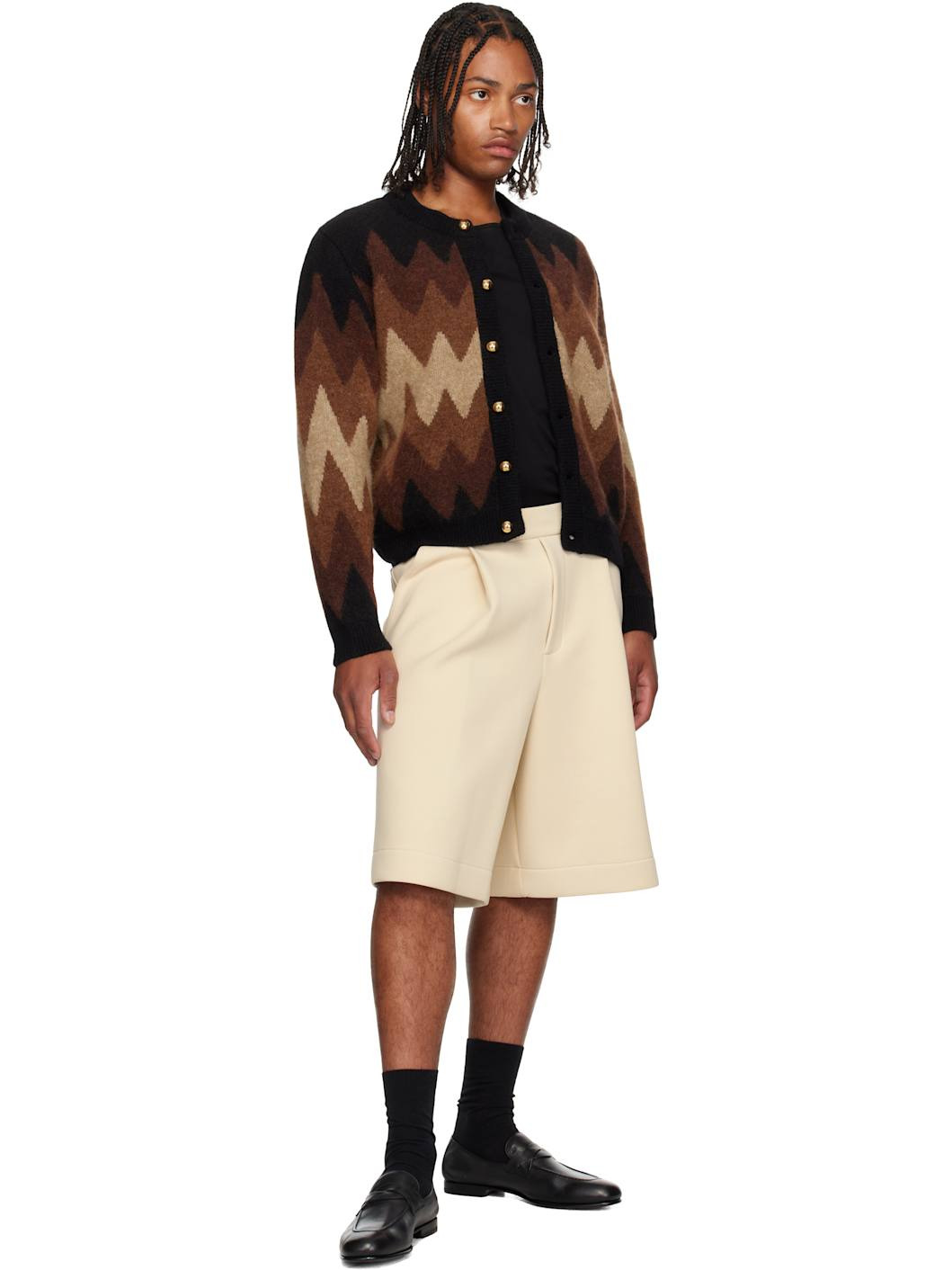 Black Gigi Twisted Band Loafers - 5