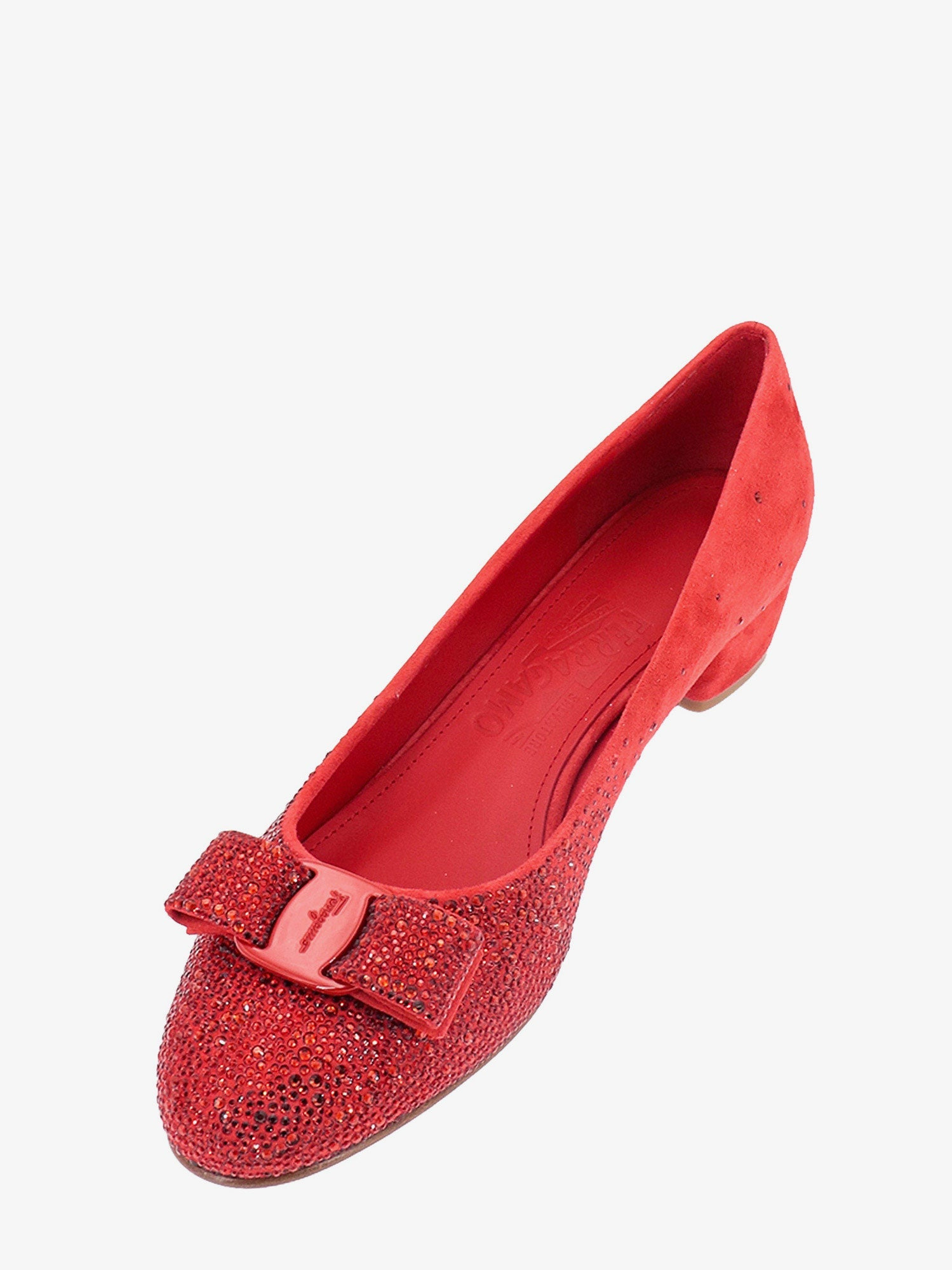 Suede Décolleté With Rhinestone Detail - 4
