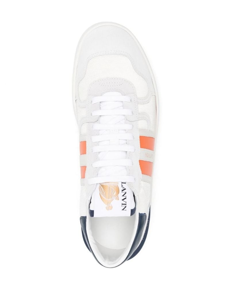 panelled low-top sneakers - 4