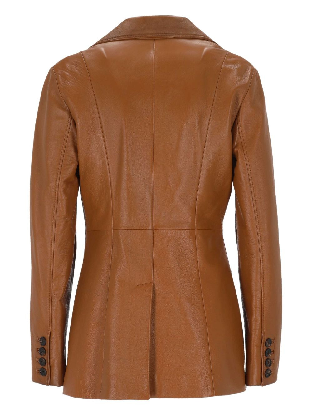 patch-pocket leather jacket - 2