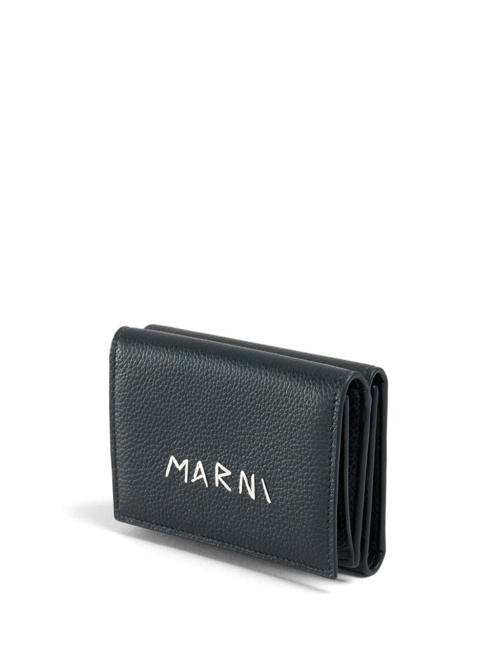 logo-embroidered leather wallet - 3