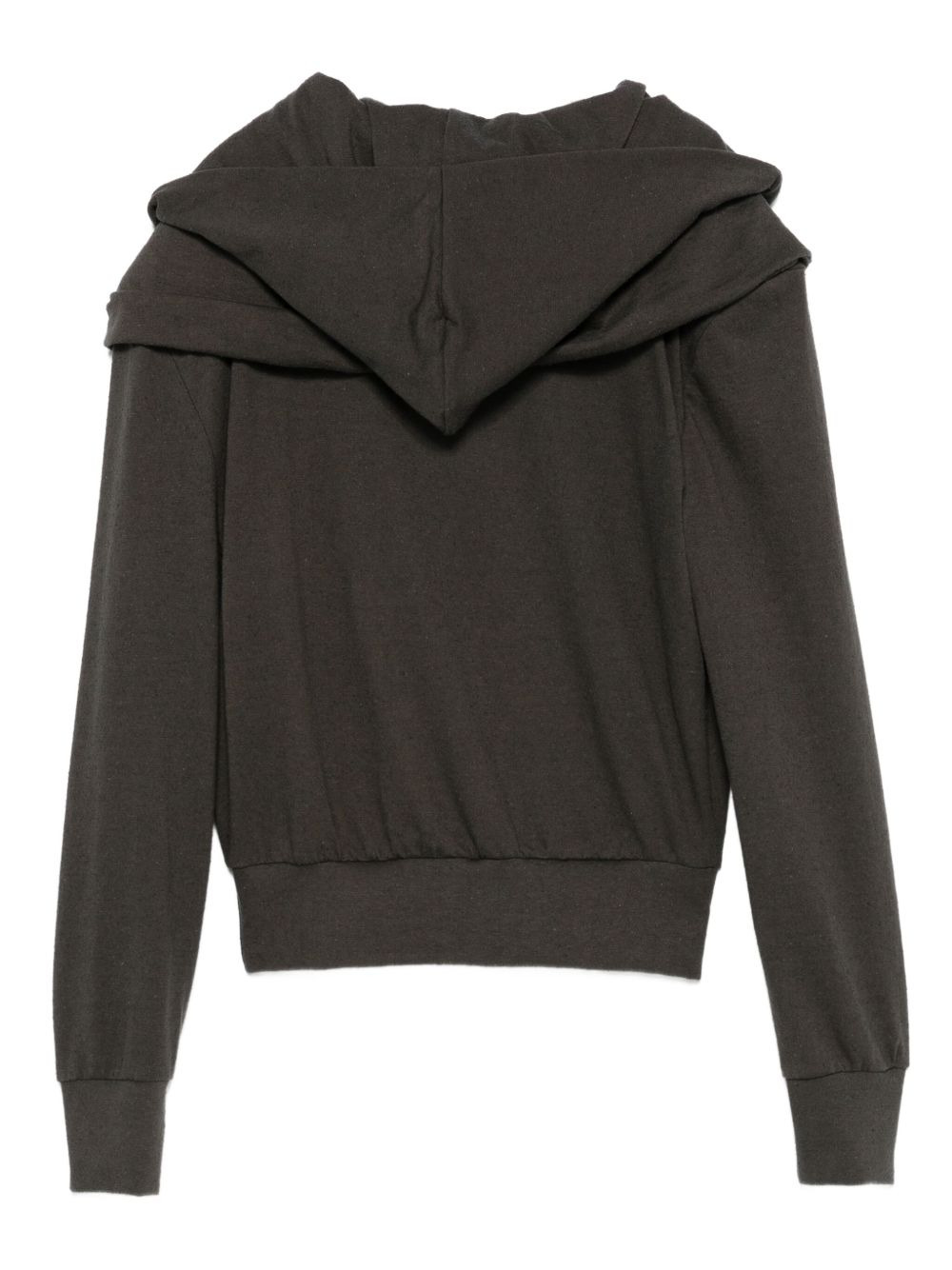 draped-neck tie-neck sweatshirt - 2