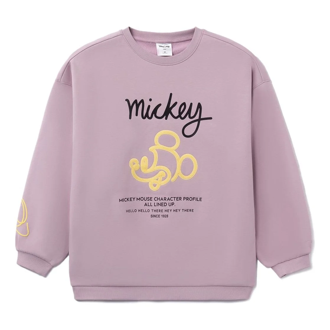 (WMNS) Li-Ning x Disney Mickey Mouse Graphic Sweatshirt 'Purple' AWDRD64-4 - 1