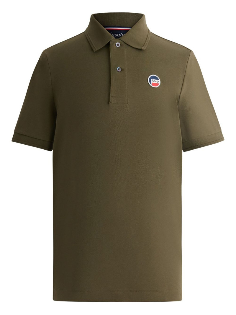 pique-cotton polo shirt 1