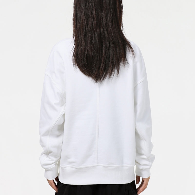 (WMNS) Converse All Star Sweatshirts 'White' 10019811-A07 - 4