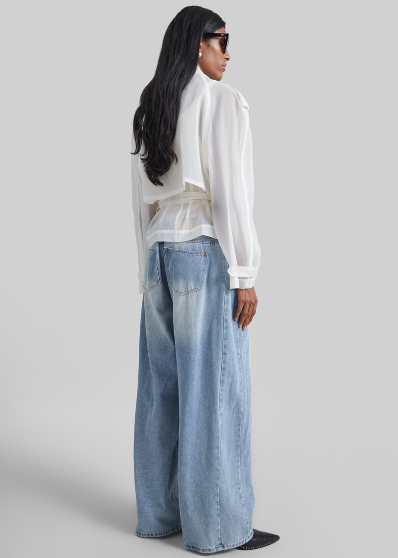 Asola Sheer Short Trench - Ivory 7