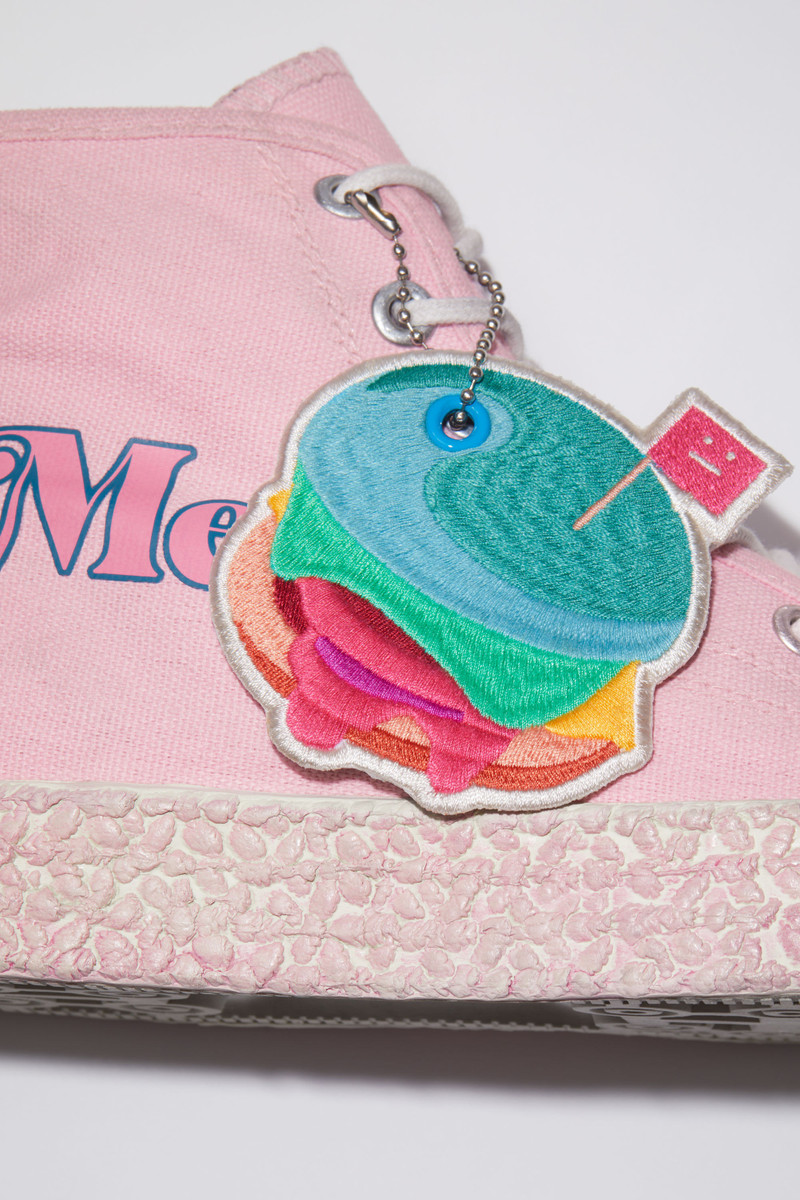 Print high top sneakers - Pink/Off white 6