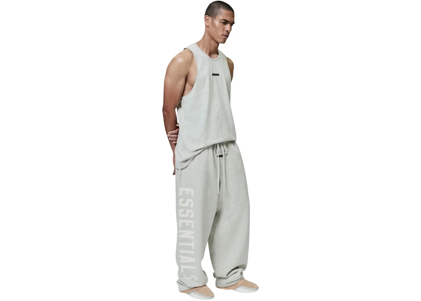 Fear of God Essentials Lounge Fleece Sweatpant Heather Stone - 1