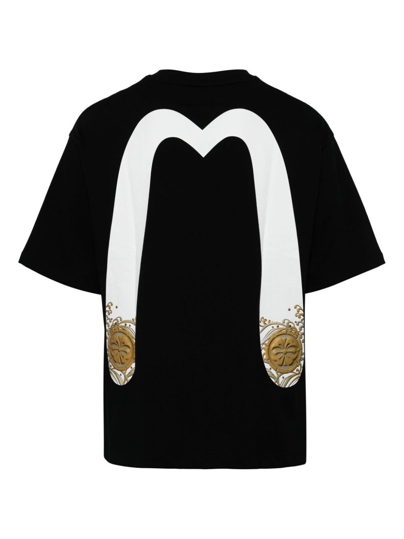 EVISU Seagull Kamon-Daicock cotton T-shirt outlook