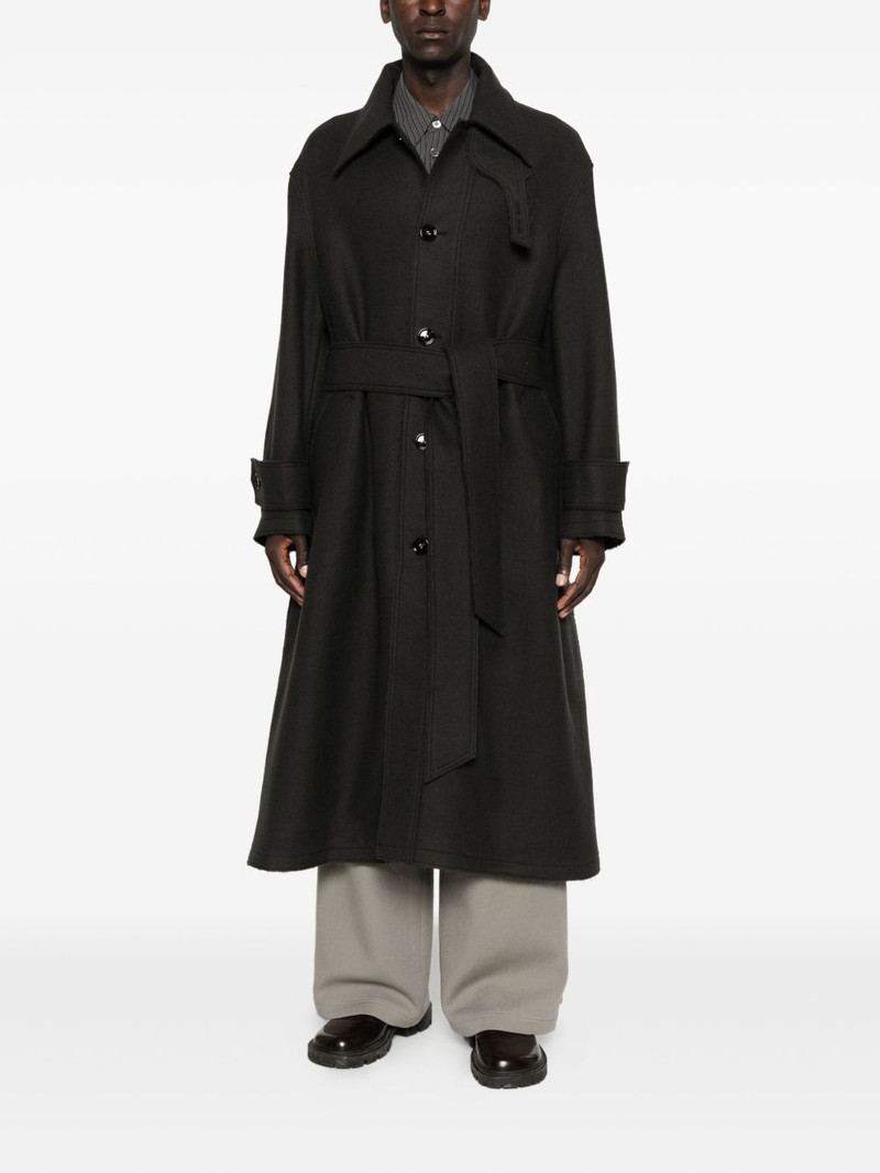 AMI Paris virgin-wool single-breasted coat outlook