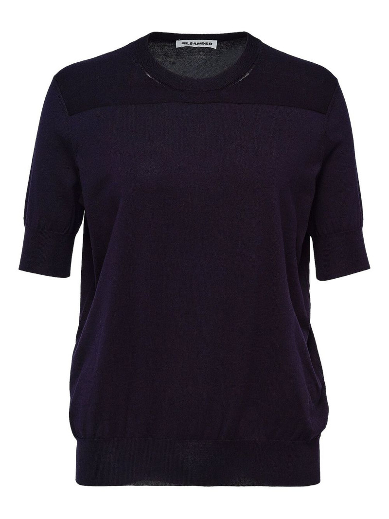 mesh-panel short-sleeve top 1