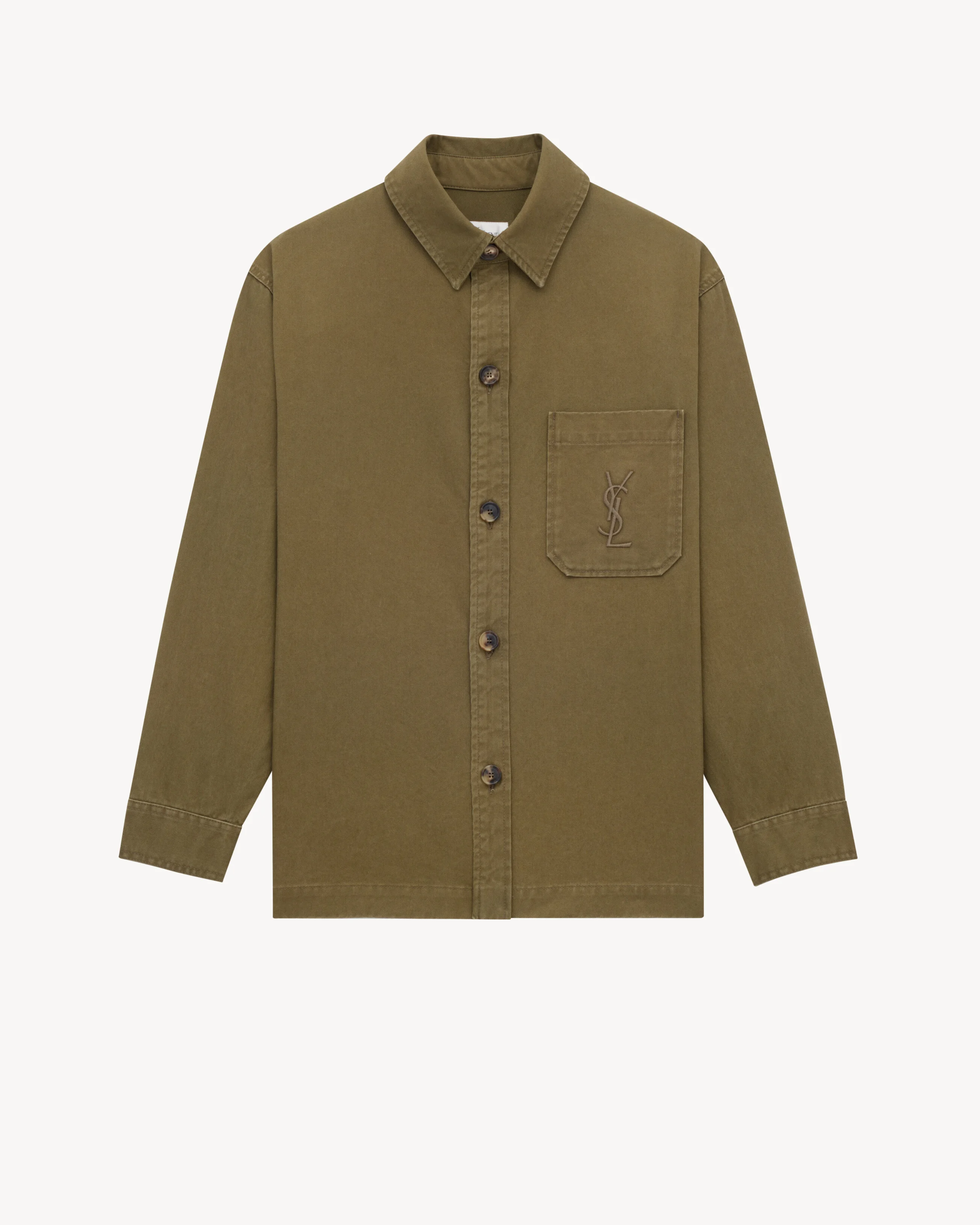 CASSANDRE OVERSHIRT IN COTTON AND LINEN GABARDINE - 1