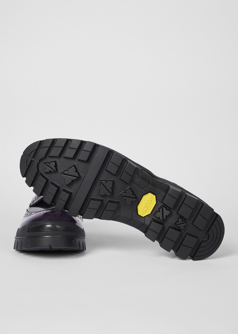 Purple Leather 'Archie' Brogues 4