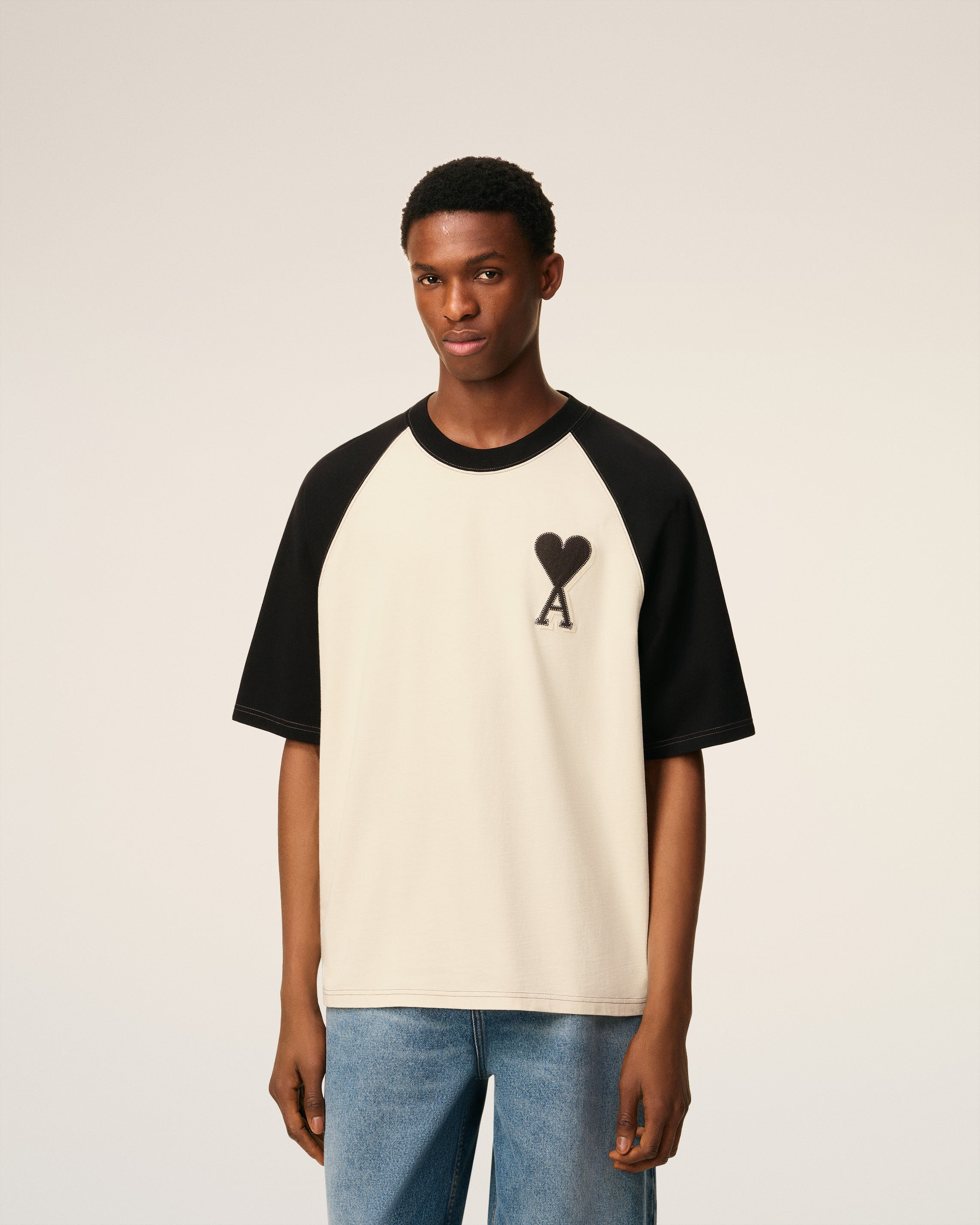 WHITE COTTON SHORT SLEEVES AMI DE COEUR T-SHIRT - 3