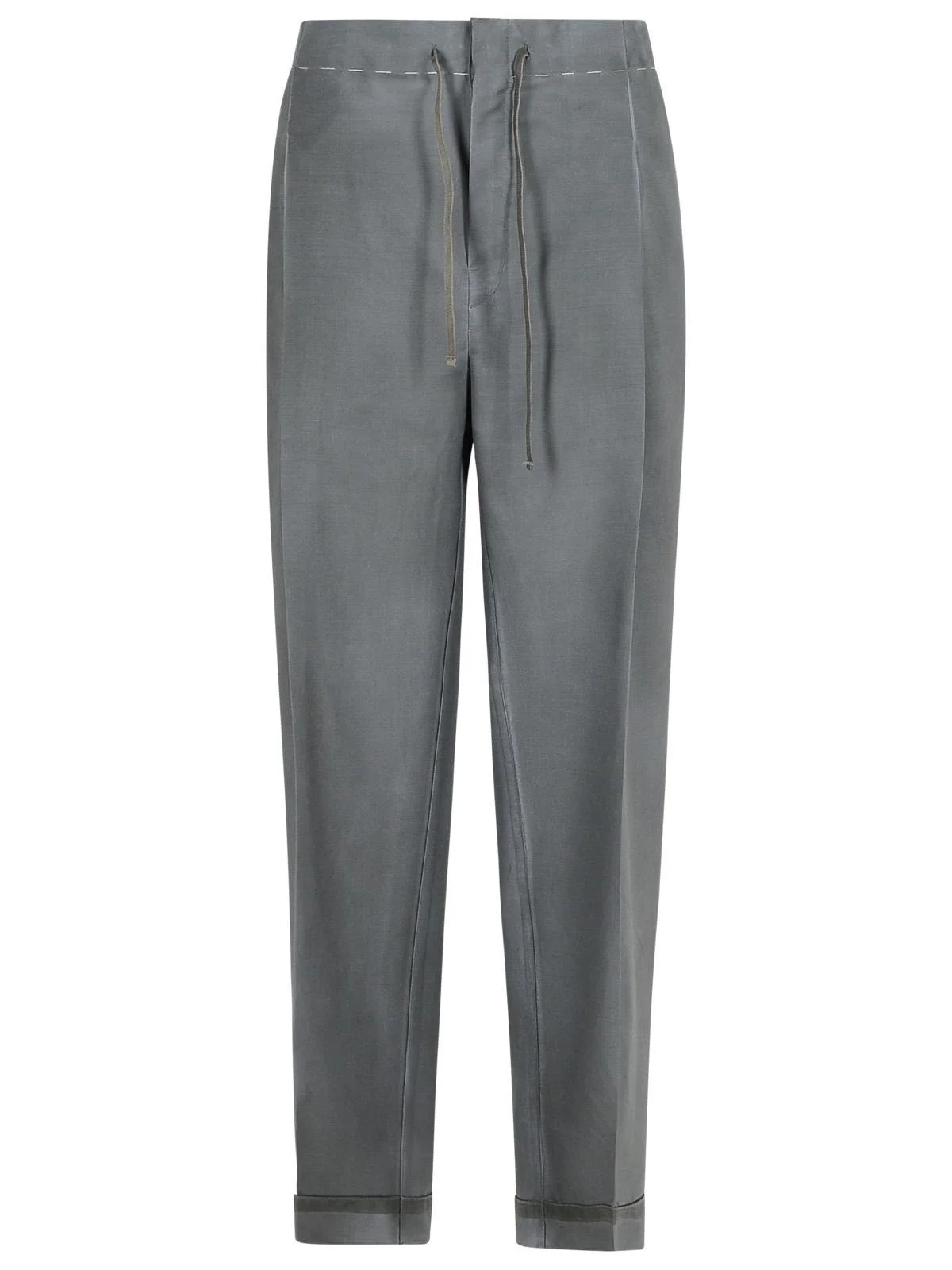 Maison Margiela Grey Mohair Blend Trousers Women - 1