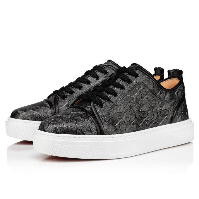 Louis Junior Spikes - Sneakers - Veau velours - Black - Christian Louboutin  United States