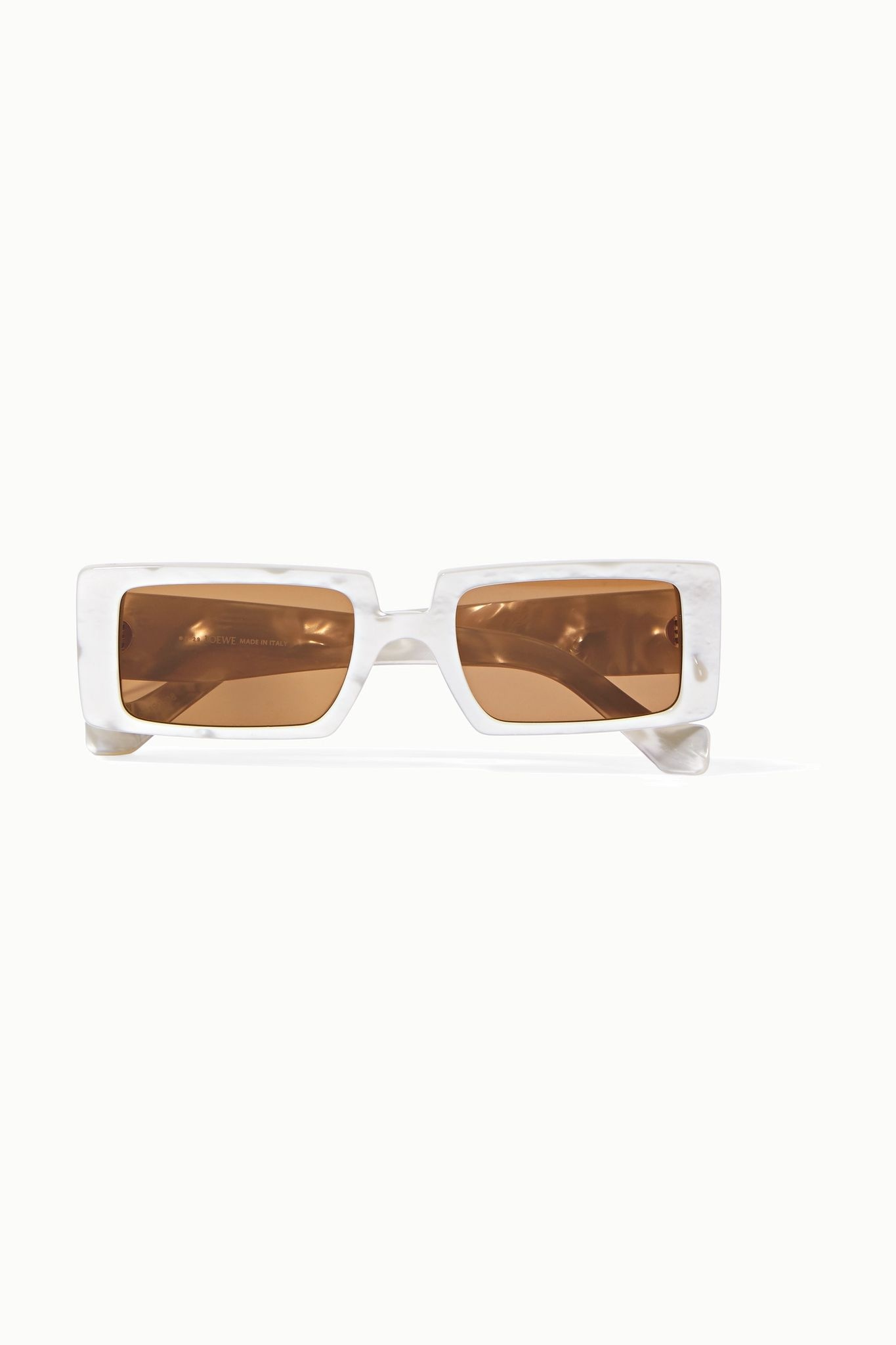 Square-frame marbled acetate sunglasses - 1