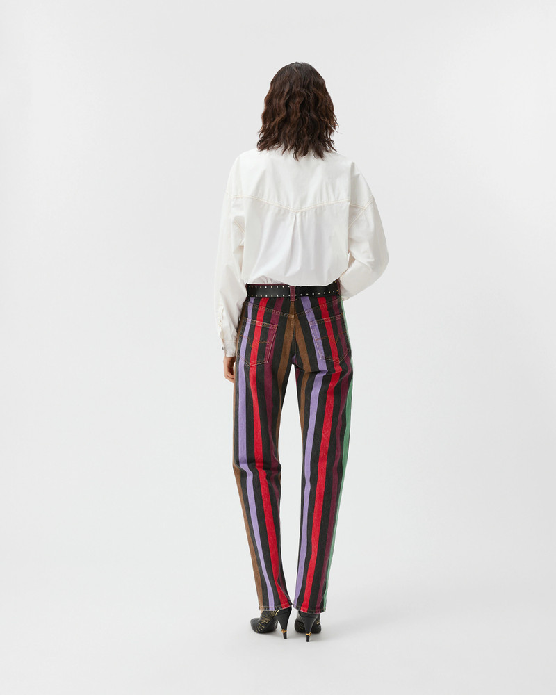 Striped Straight Jeans 3