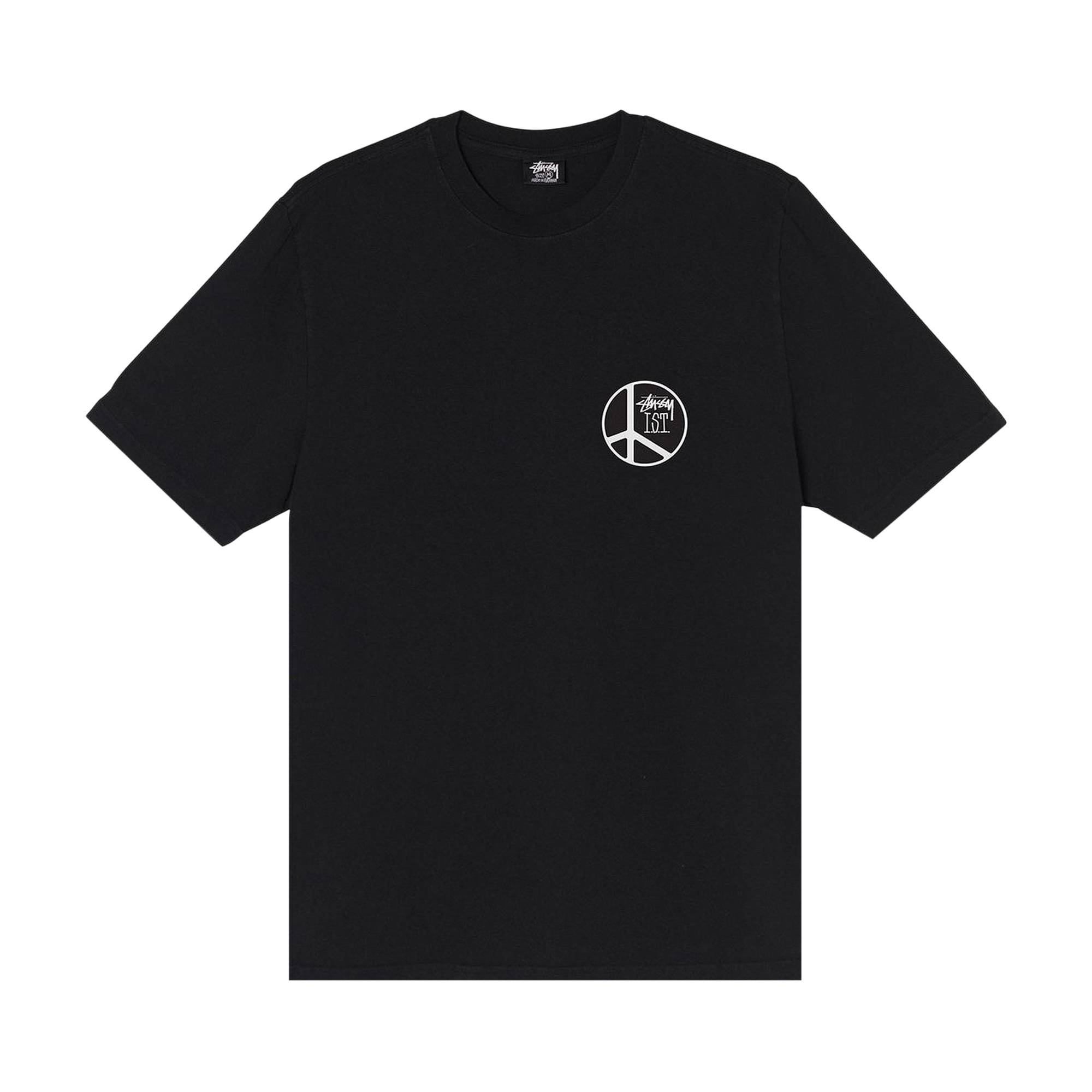 Stussy Peace Dot Pigment Dyed Tee 'Black' - 1