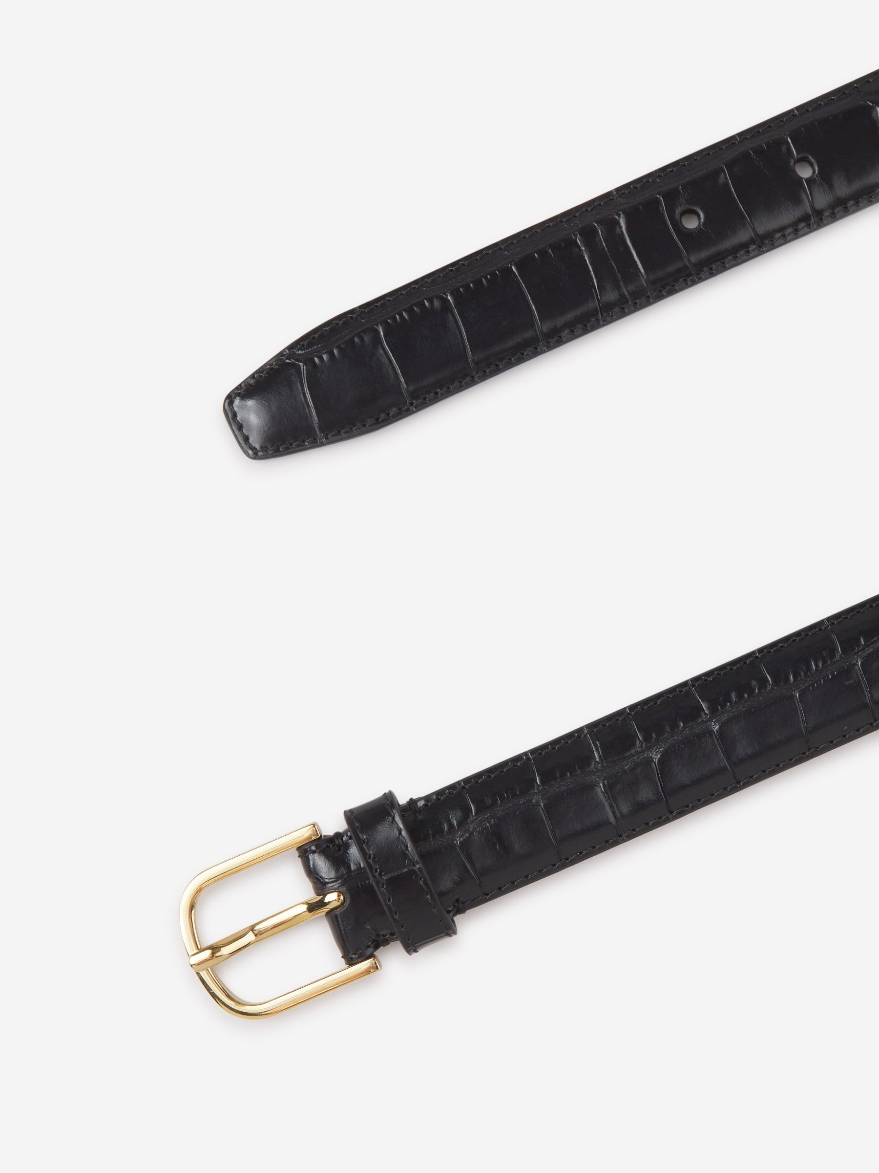 CROCODILE LEATHER BELT - 4