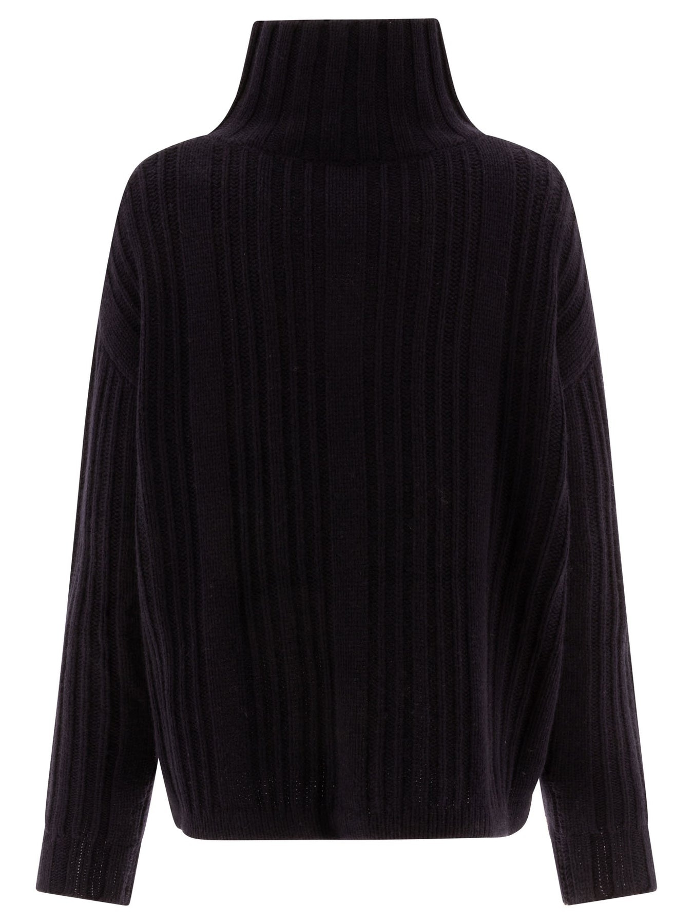 Wool And Cashmere Turtleneck Sweater Knitwear Blue - 2