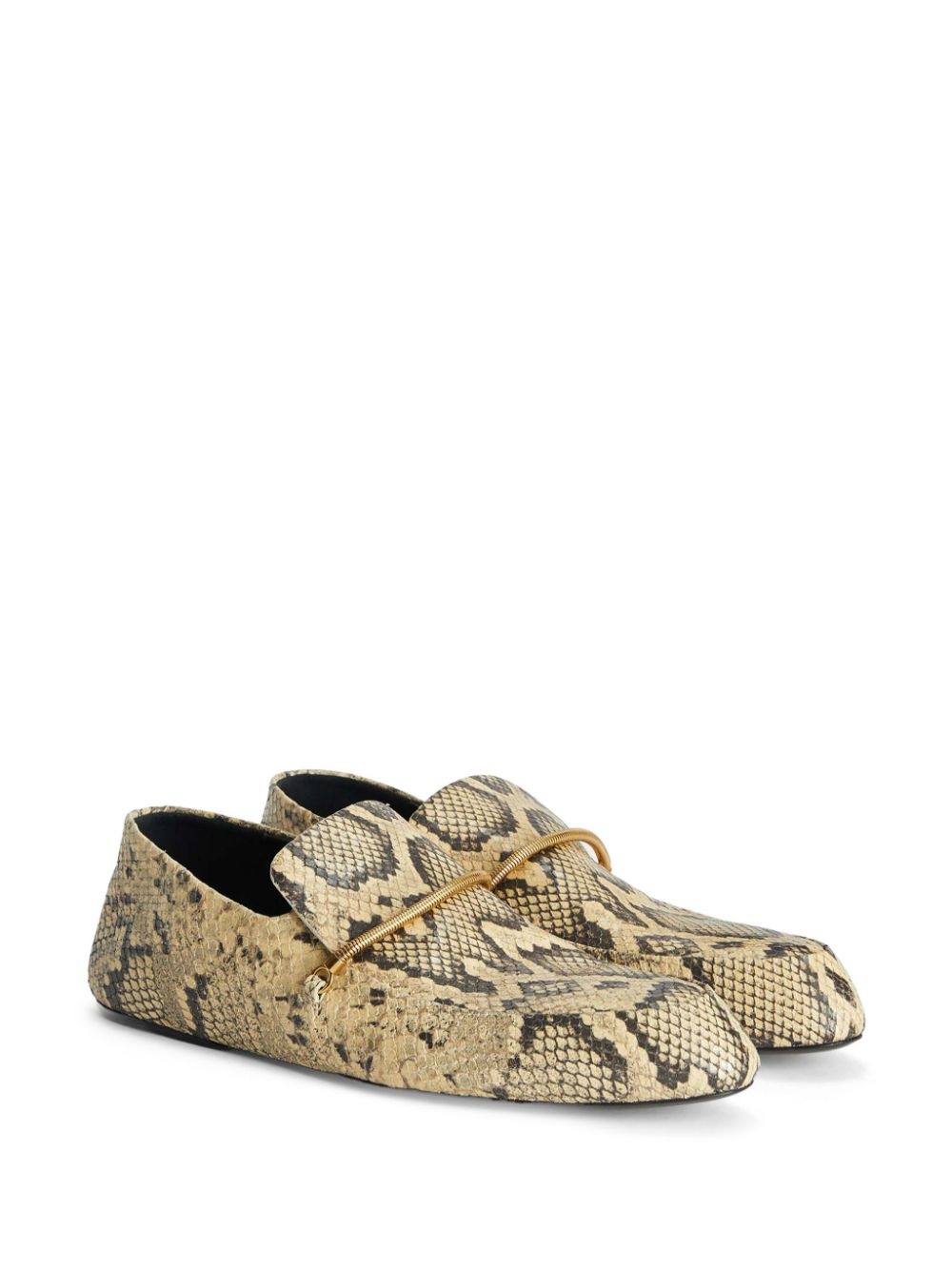snakeskin-effect loafers - 2
