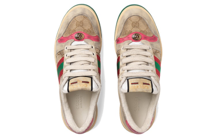 (WMNS) Gucci Screener 'Distressed Pink Green' 570443-9Y920-9665 - 3