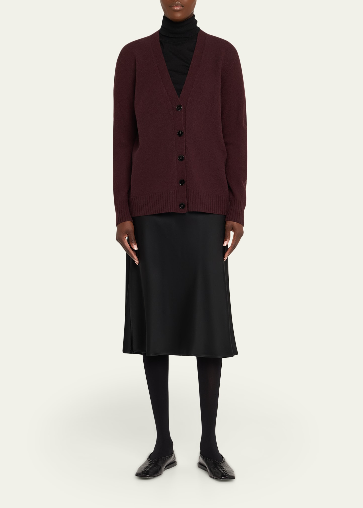 Button-Front Wool Cardigan - 2