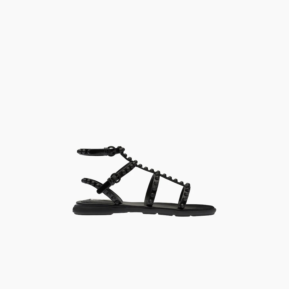 Studded leather sandals - 2