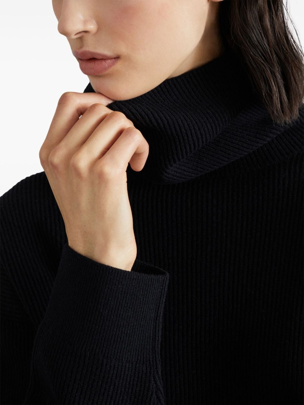 roll-neck ribbed jumper - 5