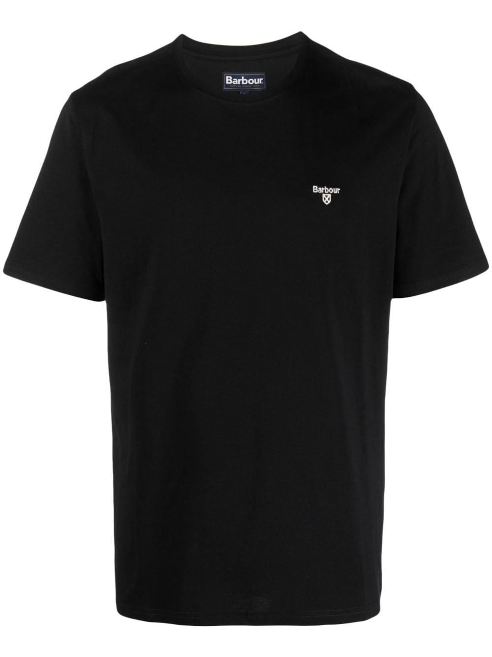 logo-embroidered cotton T-shirt - 1