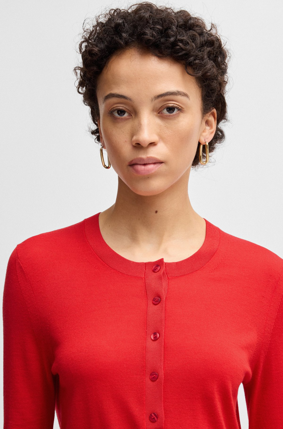 HENLEY-NECK SWEATER IN MERINO WOOL - 5