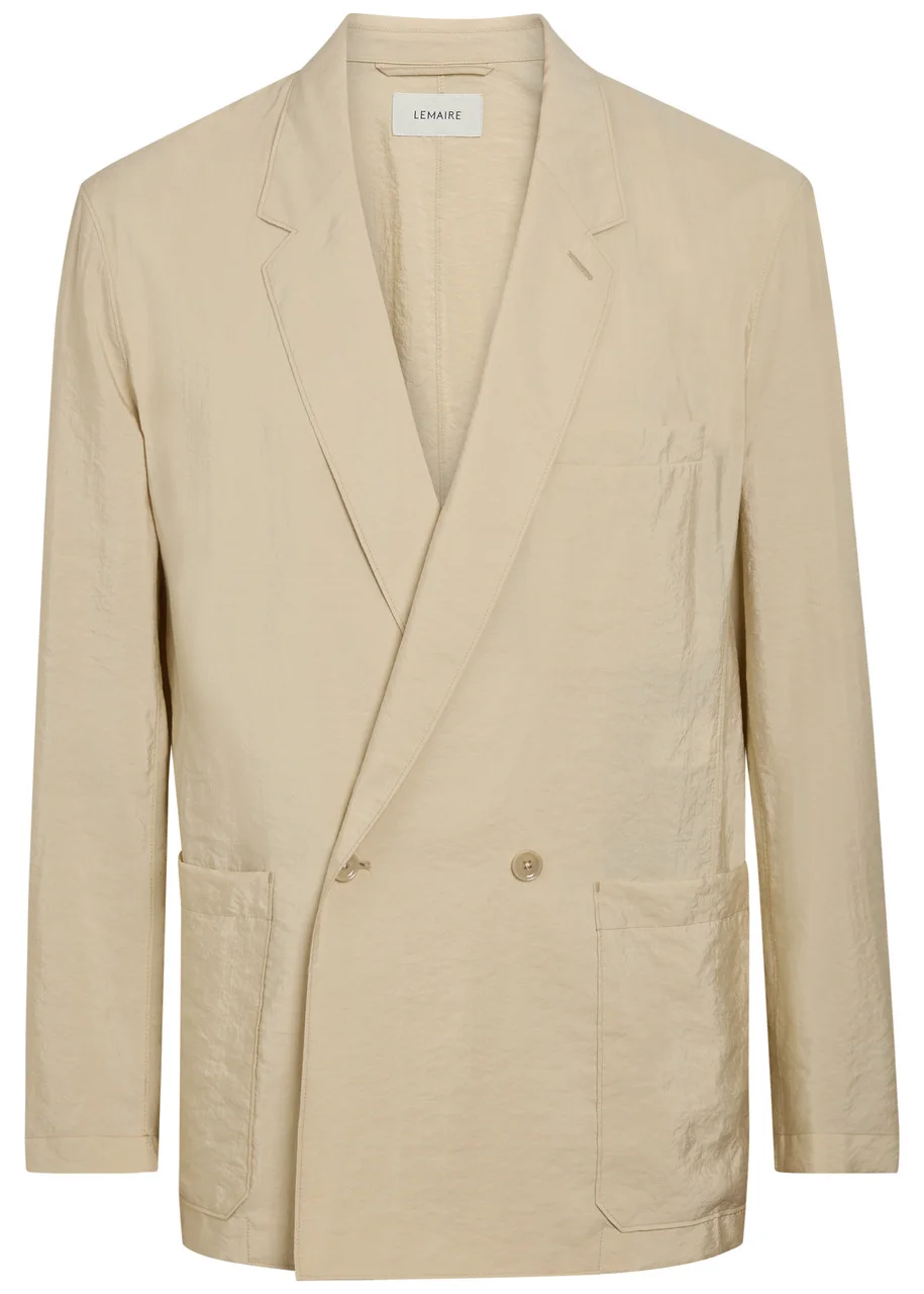 Lemaire Double-breasted Silk-blend Jacket - 1