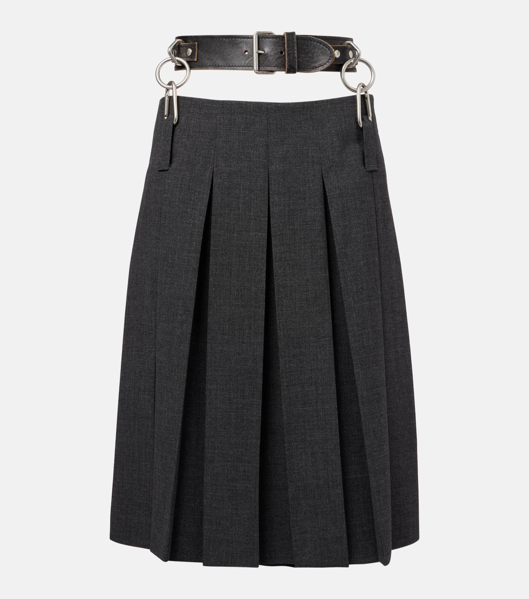 Satin midi skirt - 1