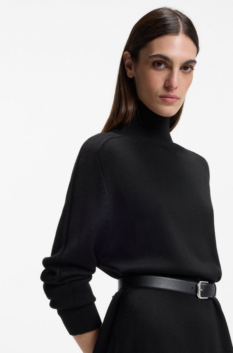 ROLLNECK KNITTED DRESS IN A WOOL BLEND 6