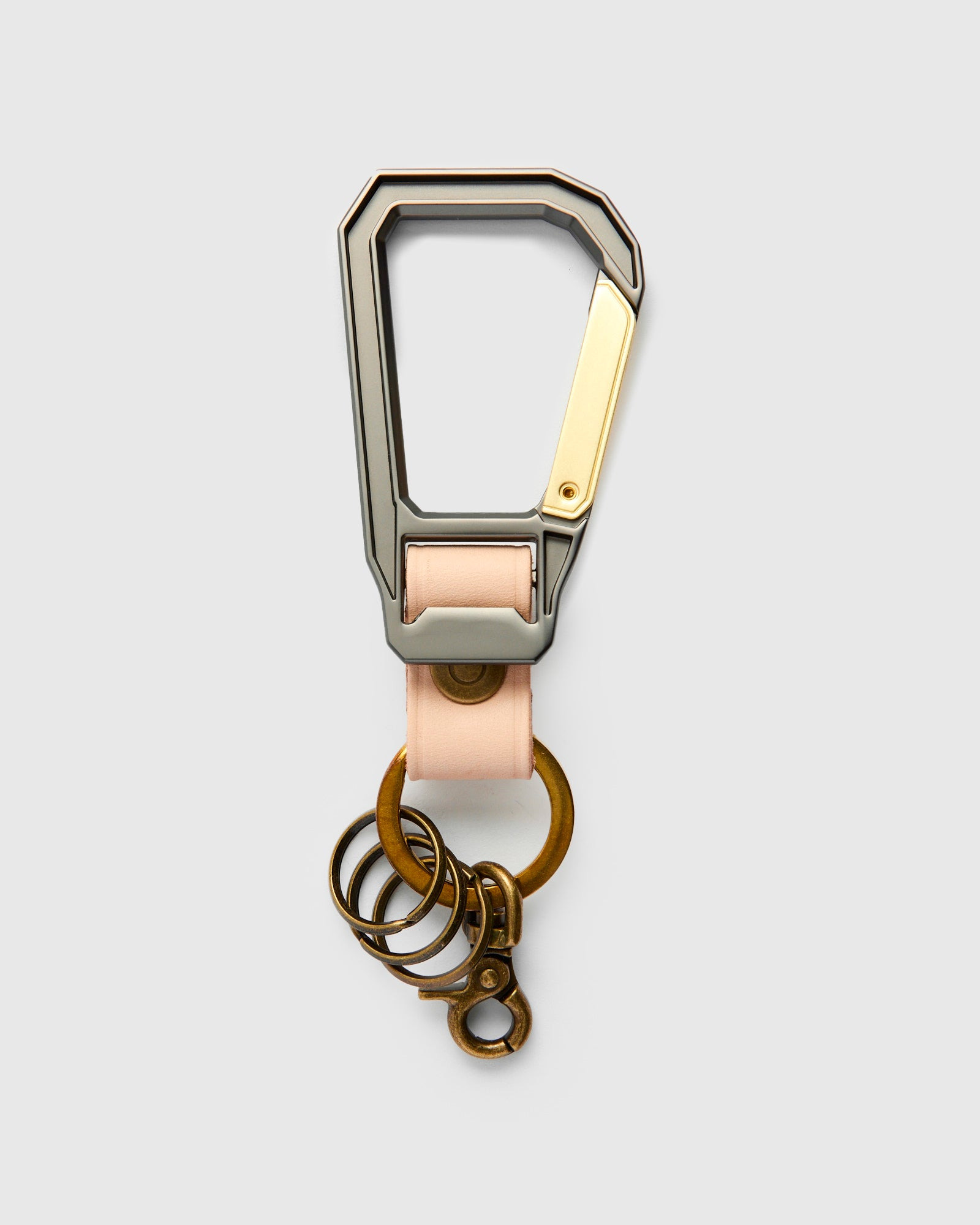 Carabiner Keychain in Beige - 3