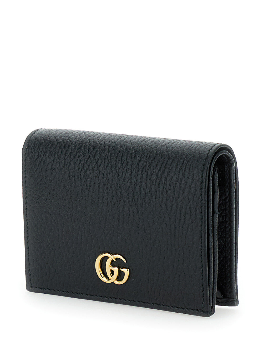 Gucci Women Black Wallet With Metallic Logo In Hammered Leather Woman - 2