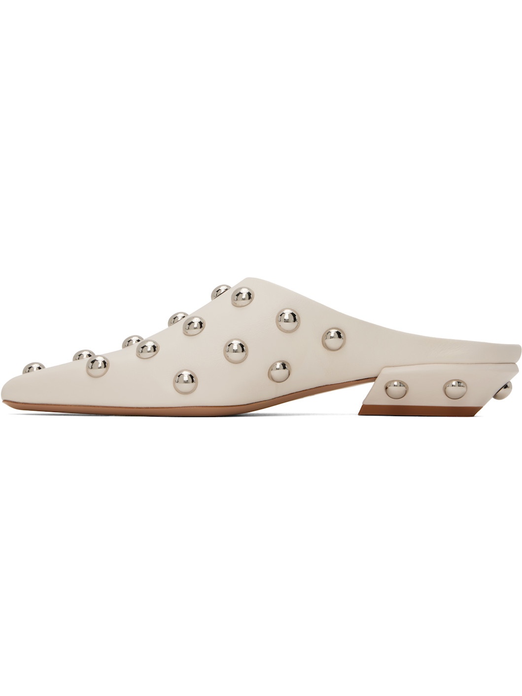 Beige Belle Sabot Loafers - 3