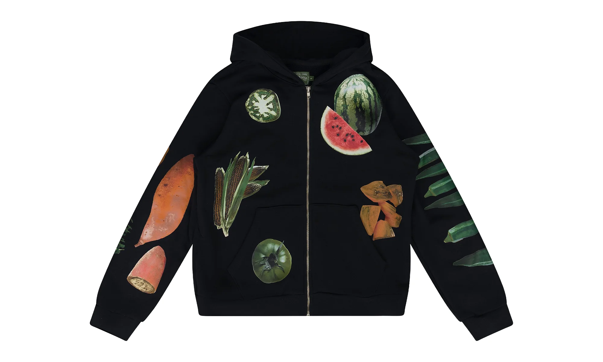 Kiss My Grits Fruit Collage Zip Hoodie "Black" DT700 - 1