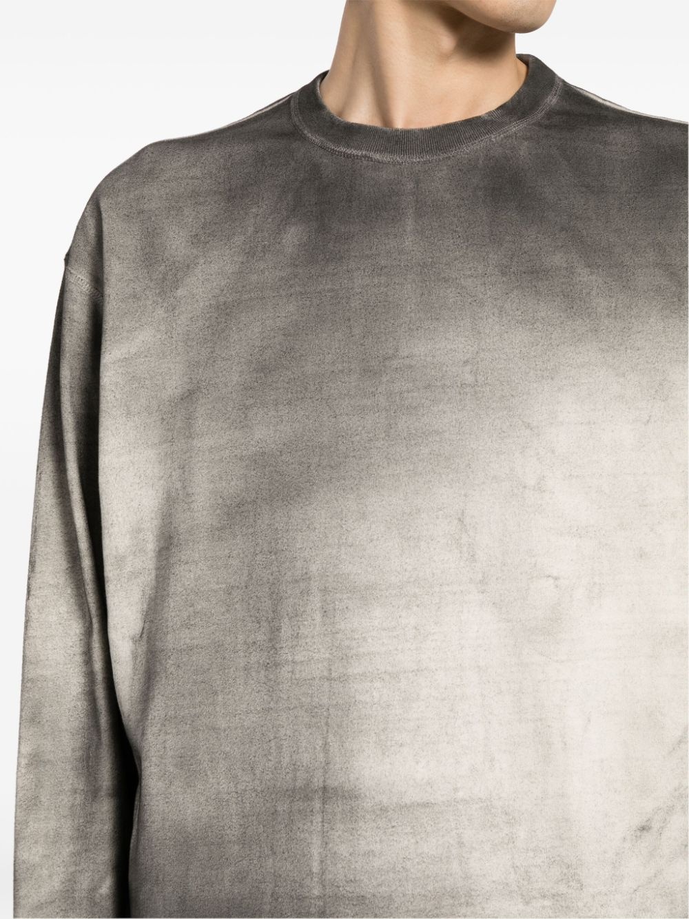 washed-effect cotton sweatshirt - 5