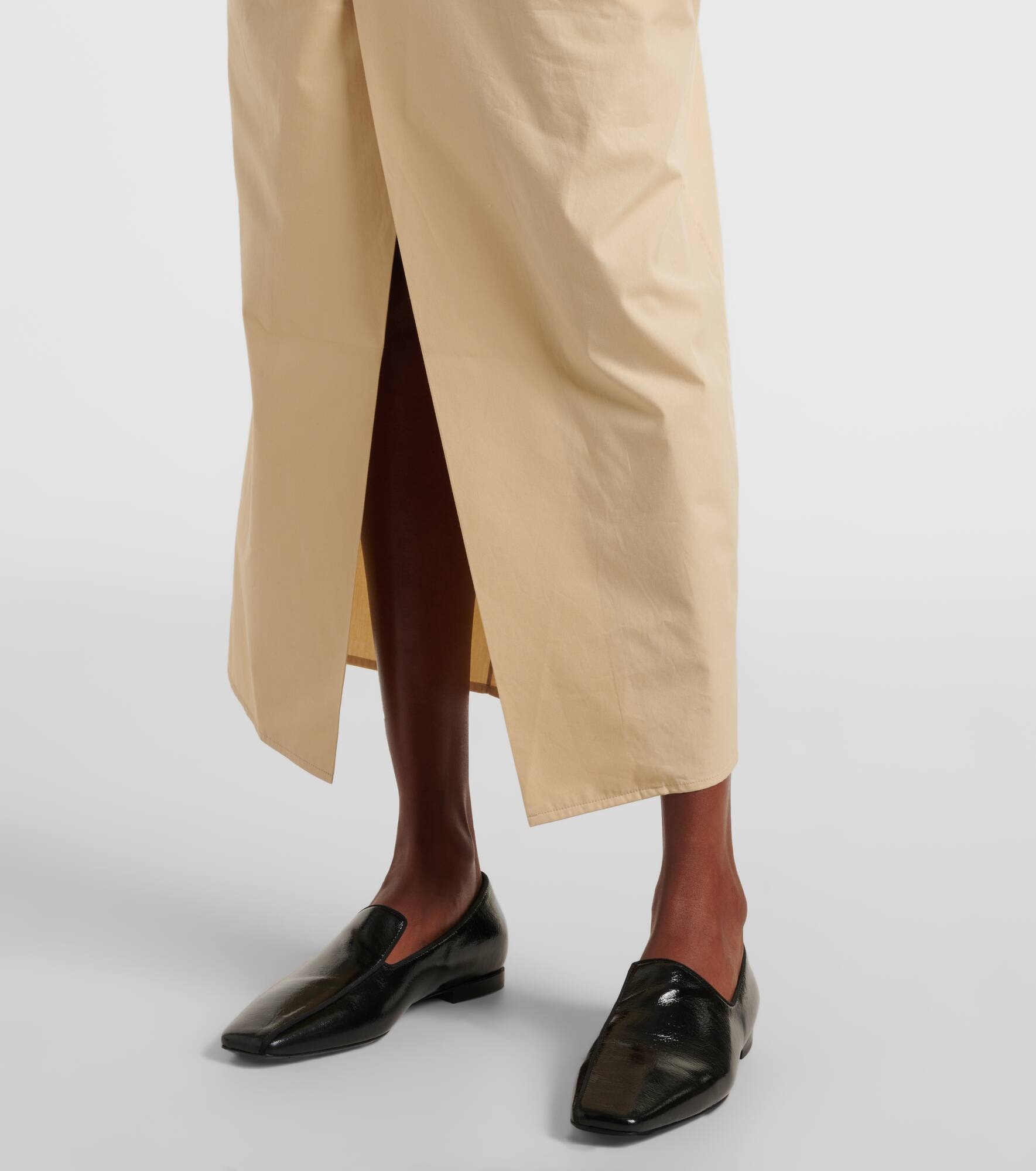 Ailin draped cotton midi dress - 5