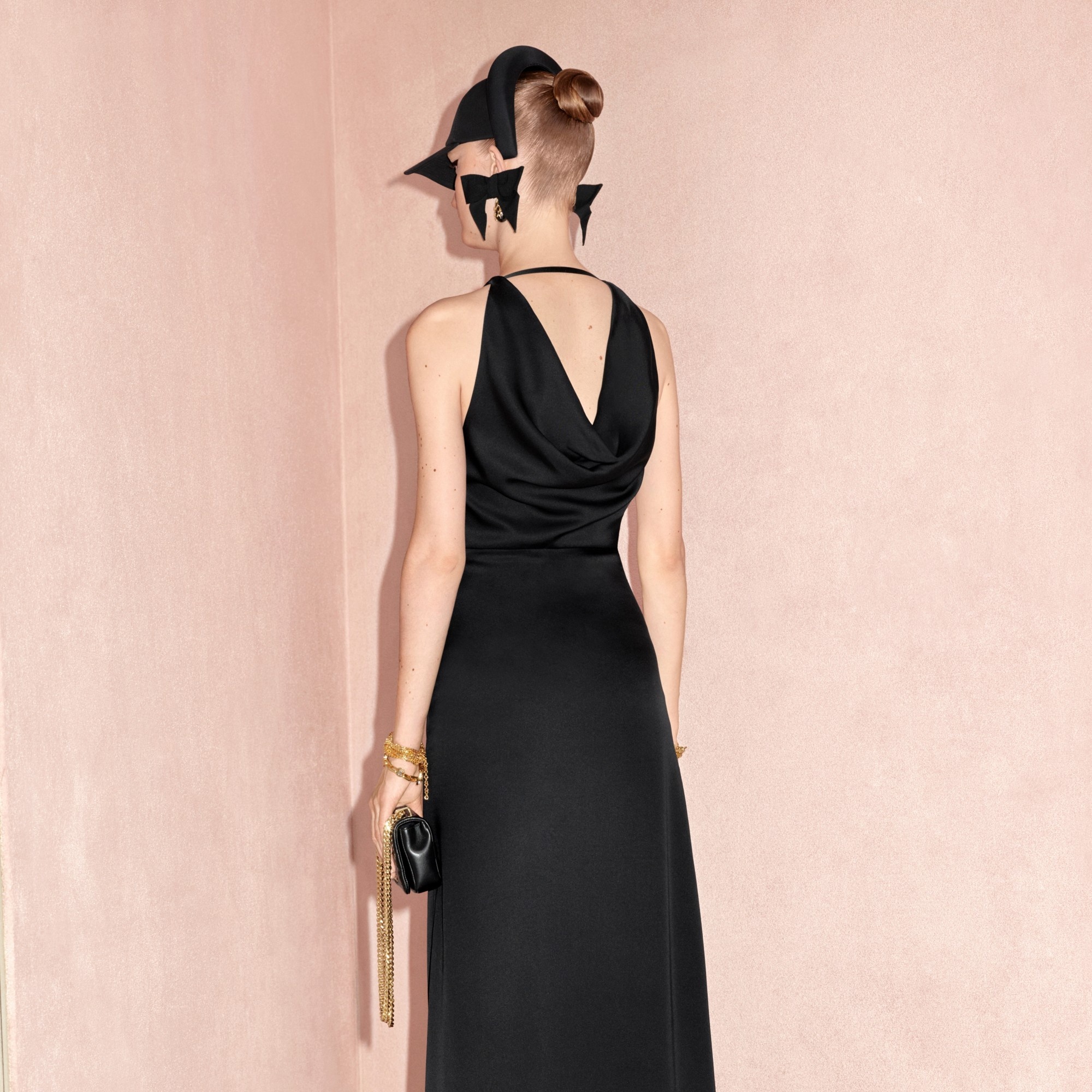 Sleeveless Silk Satin Gown - 9