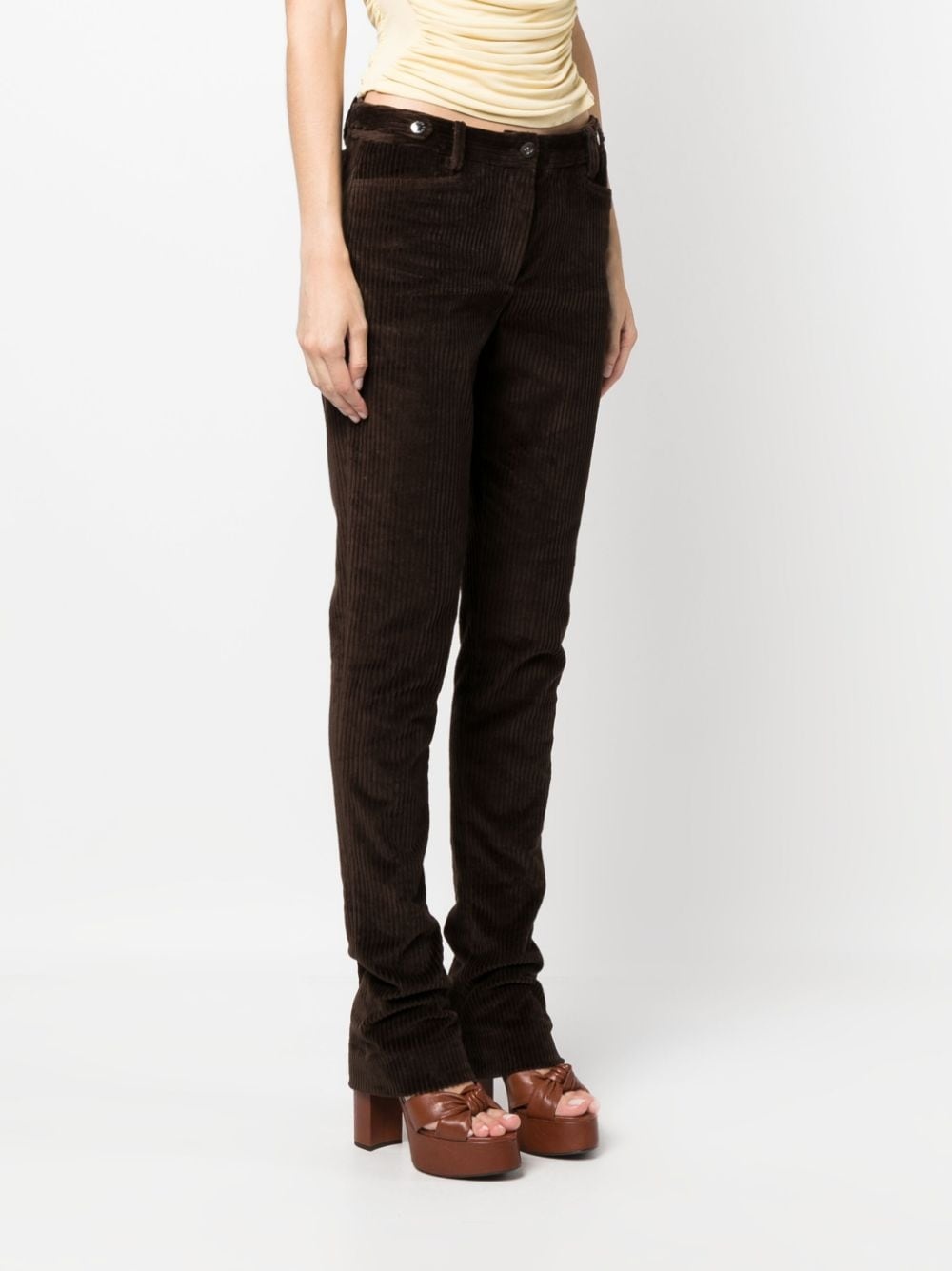 corduroy flared trousers - 3